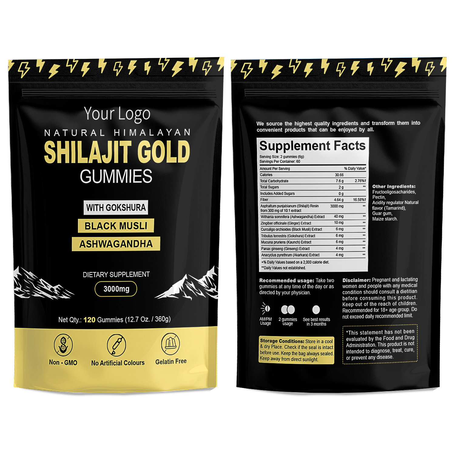 NATURAL HIMALAYAN SHILAJIT GOLD GUMMIES